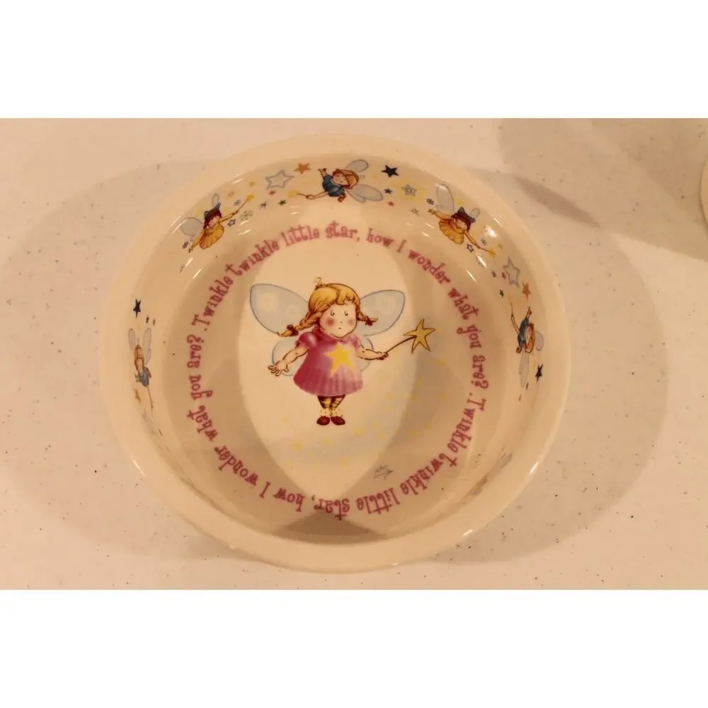 Anderton Pottery 1890 England Twinkle Twinkle Little Star Fairy Bowl & Mug Set